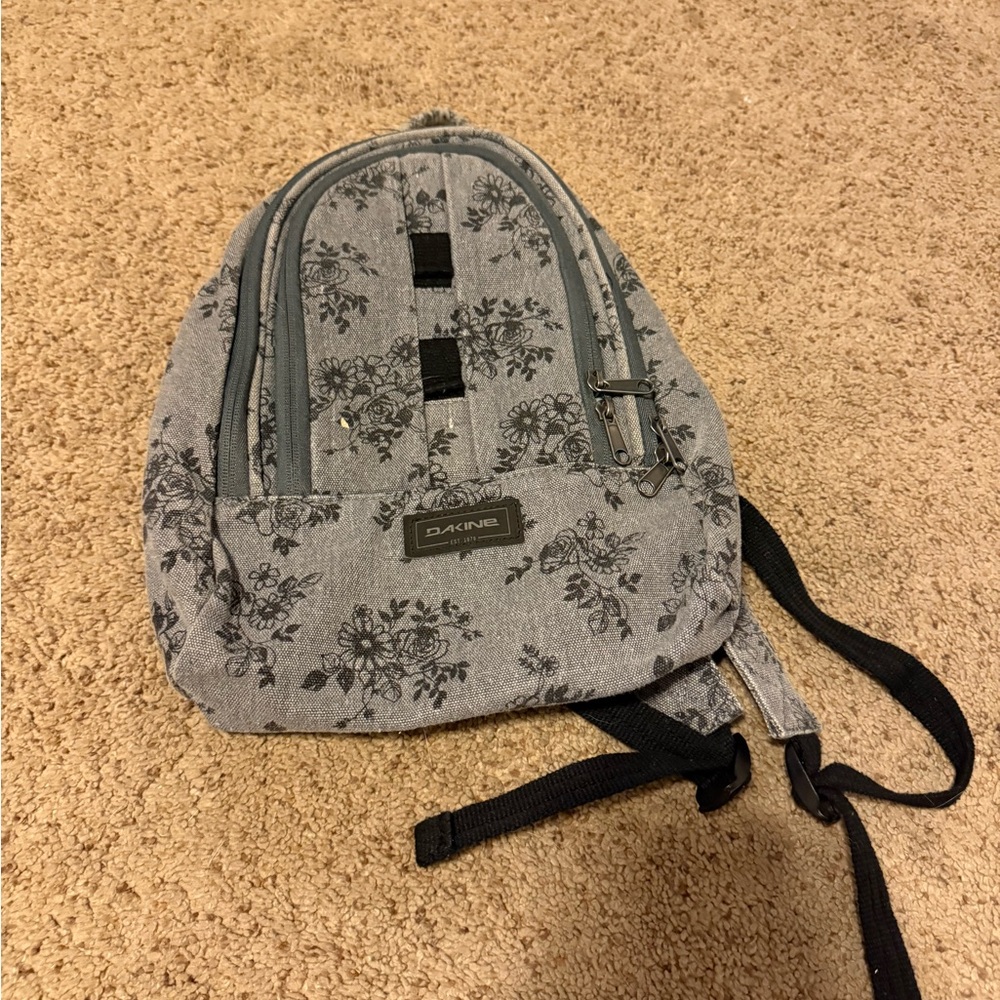 Dakine Black and Gray Floral Backpack
